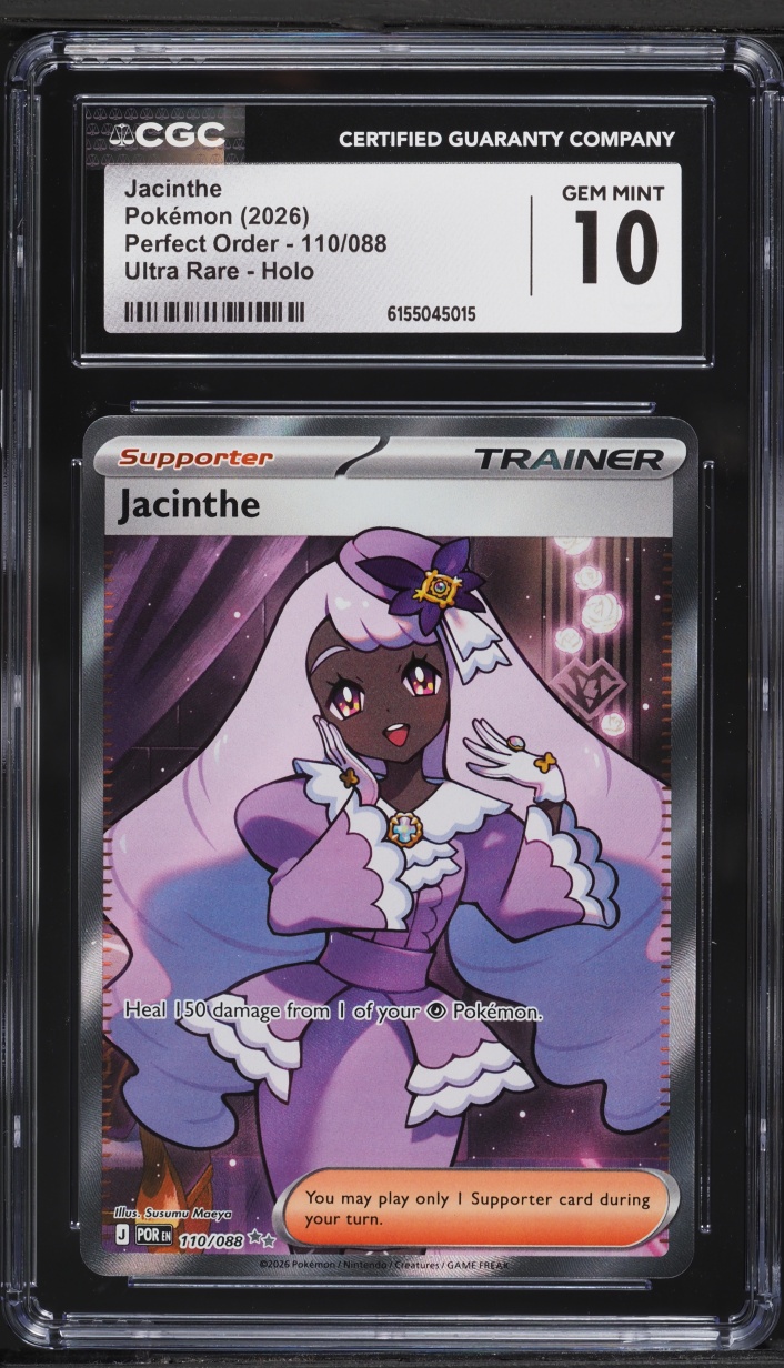 2026 Pokemon Mega Evolution Perfect Order Full Art Jacinthe #110 CGC 10 GEM MINT