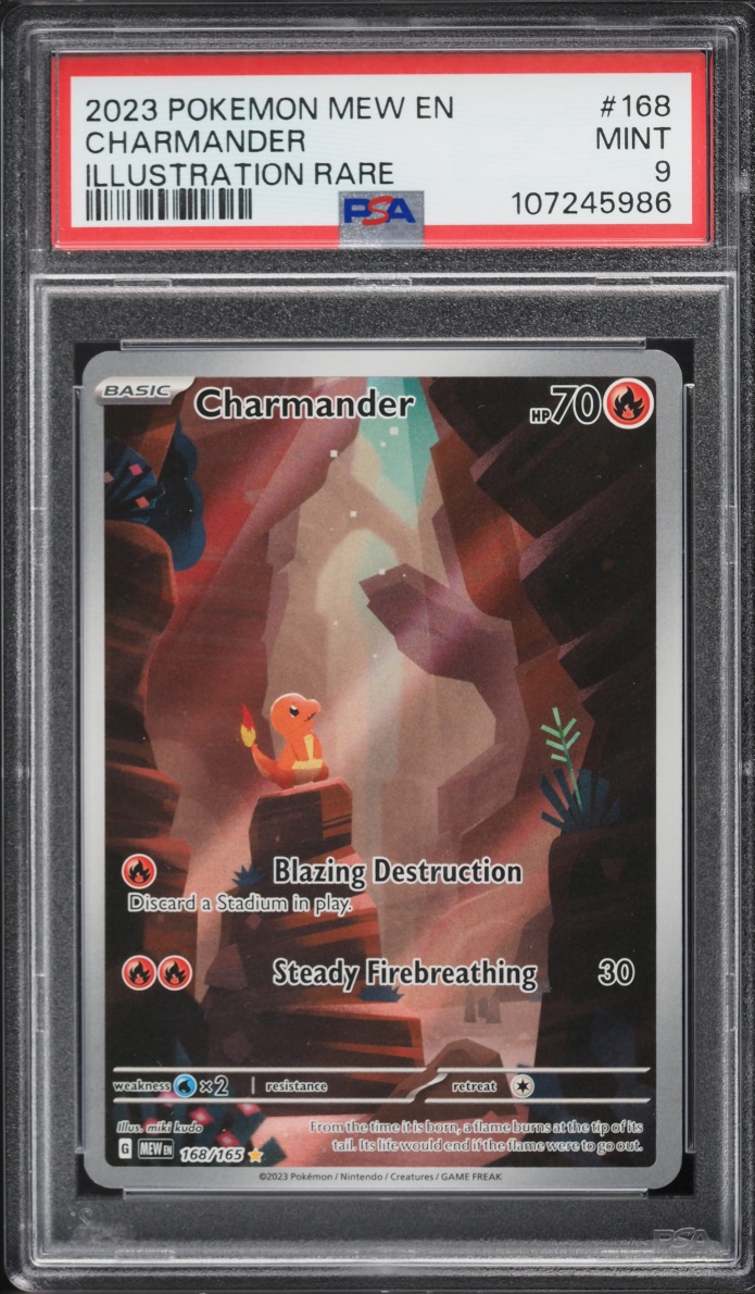 2023 Pokemon Scarlet & Violet 151 IR Charmander #168 PSA 9 MINT