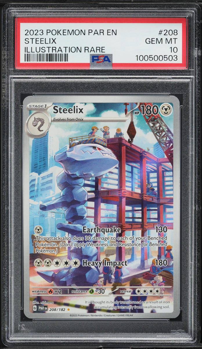 2023 Pokemon Scarlet & Violet Paradox Rift IR Steelix #208 PSA 10 GEM MINT