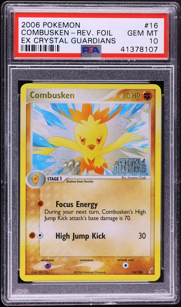 2006 Pokemon EX Crystal Guardians Reverse Holo Combusken #16 PSA 10 GEM MINT