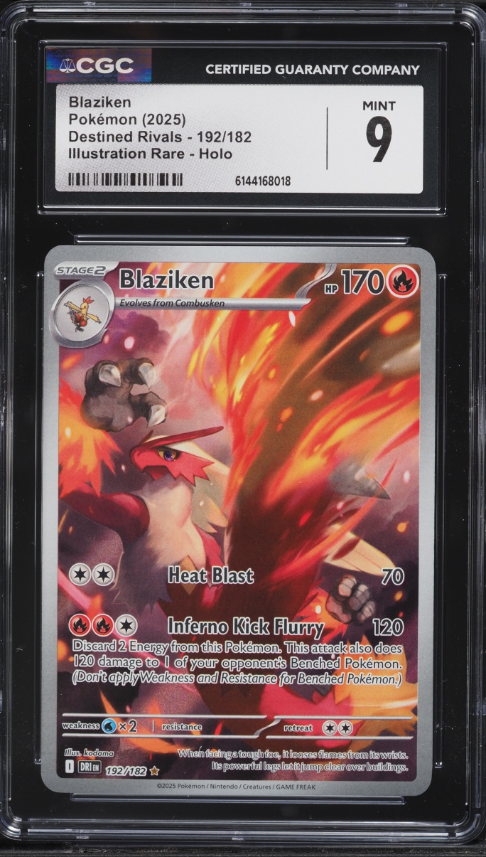 2025 Pokemon Scarlet & Violet Destined Rivals IR Blaziken #192 CGC 9 MINT