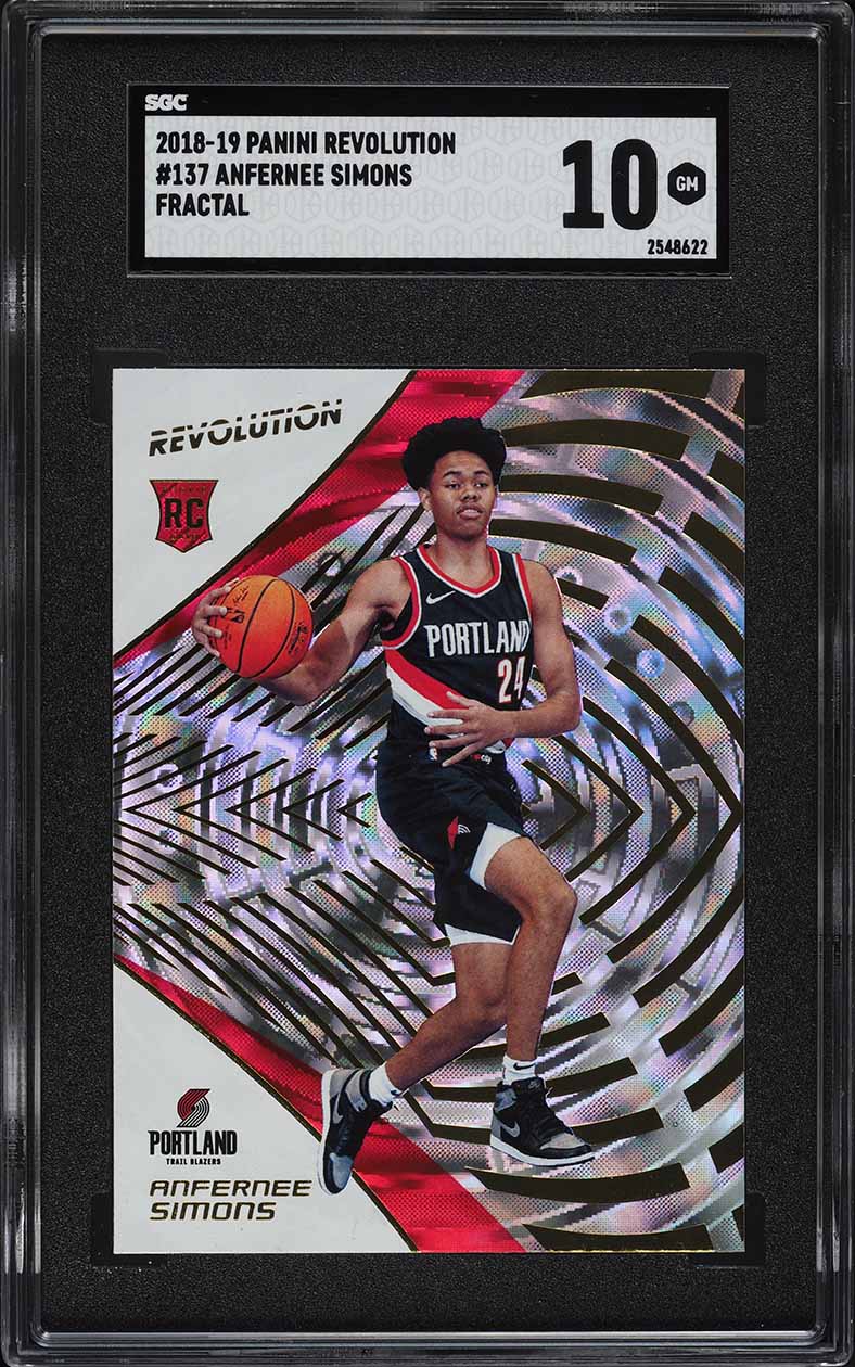 2018 Panini Prizm Silver Prizms Anfernee Simons ROOKIE RC #61 PSA