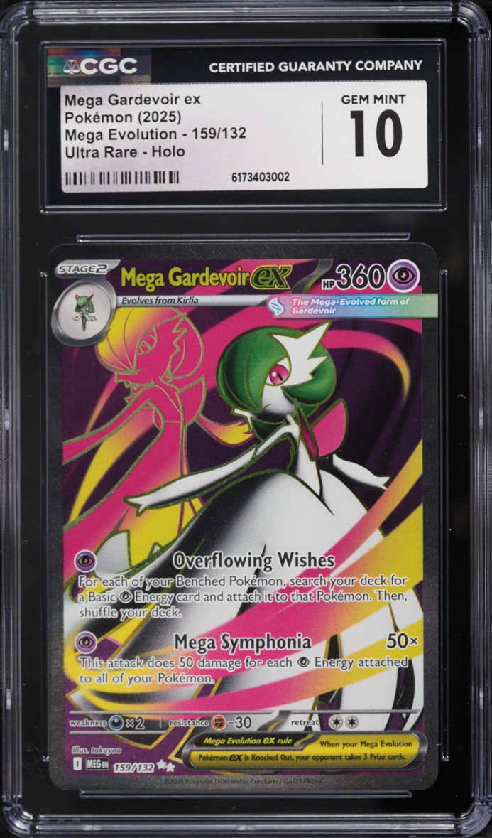 2025 Pokemon Mega Evolution Full Art Mega Gardevoir ex #159 CGC 10 GEM MINT
