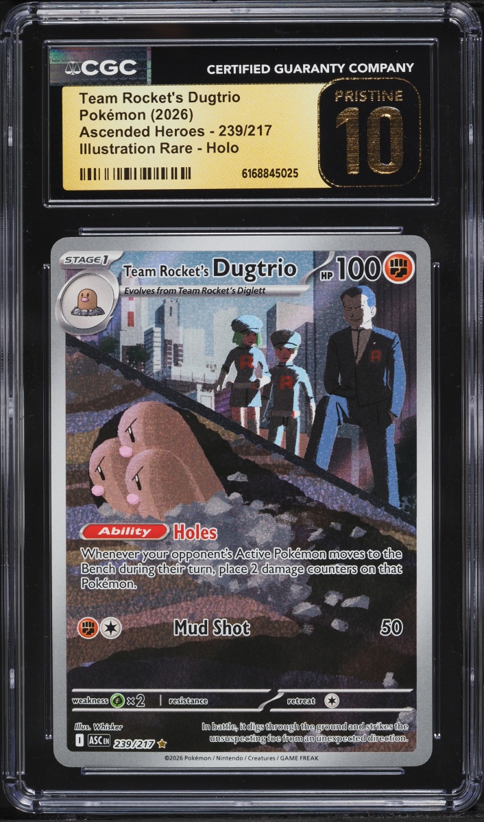 2026 Pokemon Mega Evolution Ascended Heroes IR Team Rocket's Dugtrio #239 CGC 10 PRISTINE