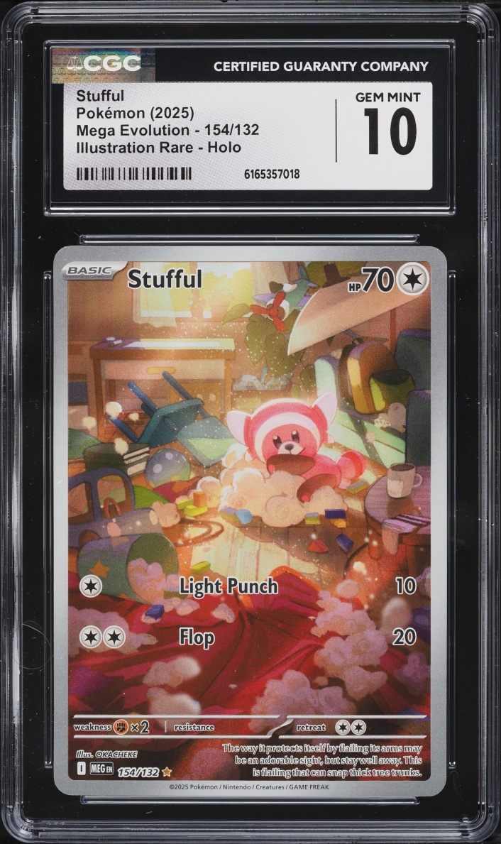 2025 Pokemon Mega Evolution IR Stufful #154 CGC 10 GEM MINT