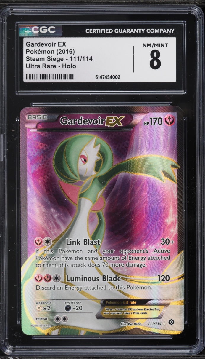 2016 Pokemon XY Steam Siege Full Art Gardevoir Ex #111 CGC 8 NM-MT