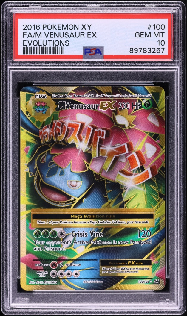 2016 Pokemon XY Evolutions Full Art M Venusaur EX #100 PSA 10 GEM MINT