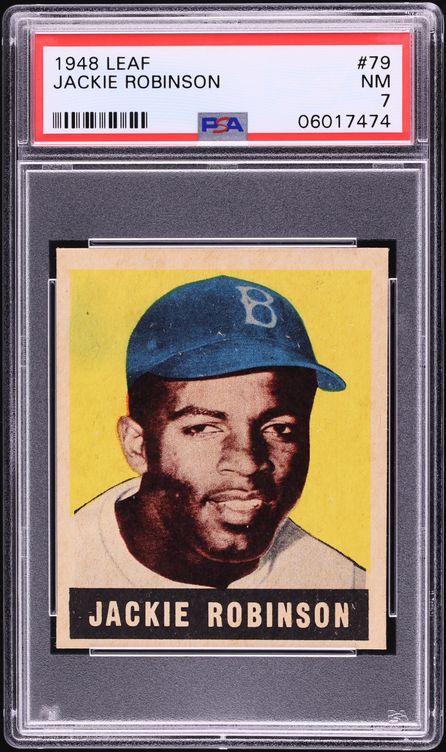 1948 Leaf Jackie Robinson ROOKIE #79 PSA 7 NRMT