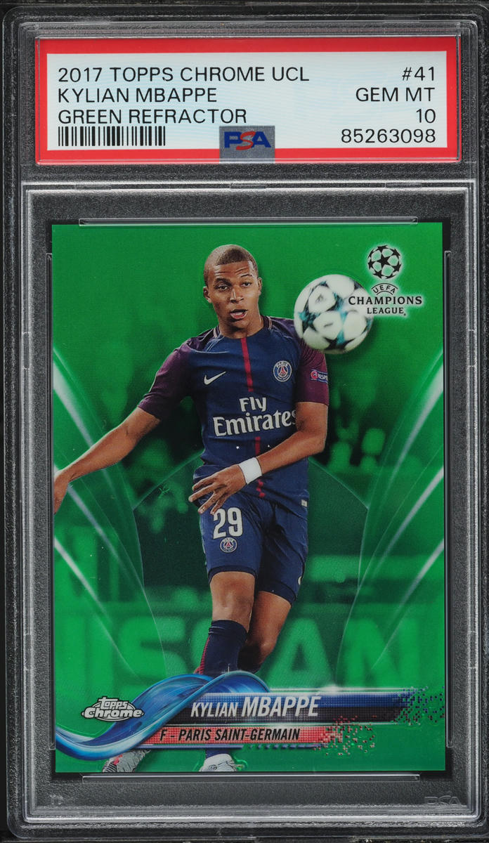 Carte Panini Adrenalyn XL 527 Kylian Mbappé PSA 9 - Rookie 2017 - Notée Professionnellement