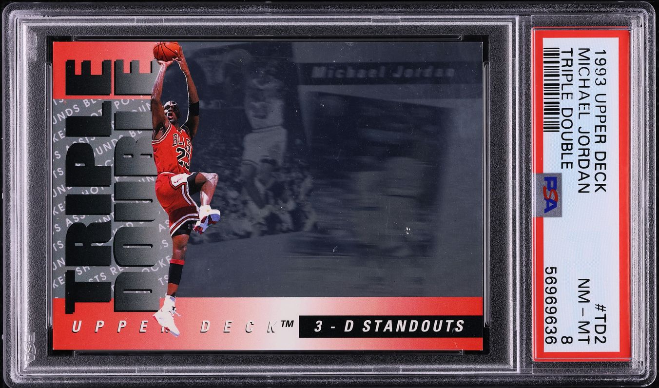 1993 Upper Deck Triple Double Hologram Michael Jordan #TD2 PSA 8 NM-MT - Main Image
