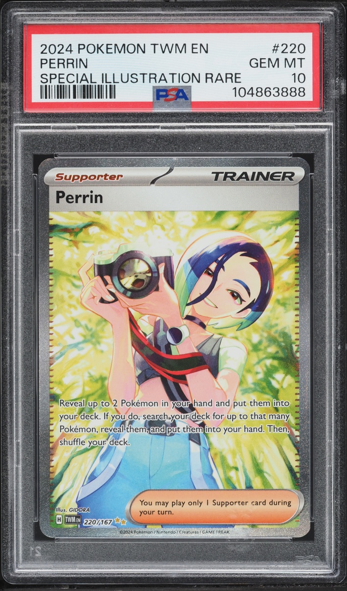 2024 Pokemon Scarlet & Violet Twilight Masquerade SIR Perrin #220 PSA 10 GEM MINT