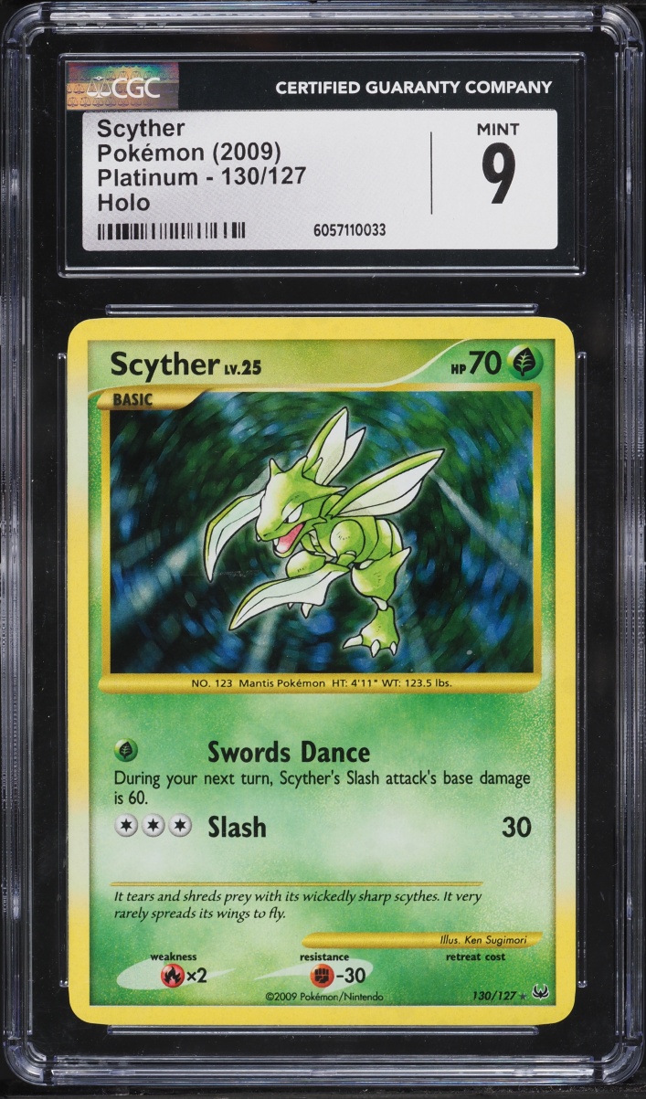 2009 Pokemon Platinum Holo Scyther #130 CGC 9 MINT
