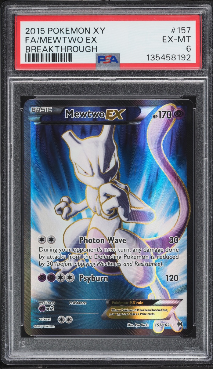 2015 Pokemon XY BREAKthrough Full Art Mewtwo EX #157 PSA 6 EXMT