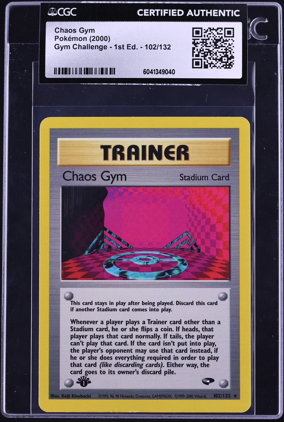 2000 Pokemon Gym Challenge 1st Edition Chaos Gym #102 CGC AUTH