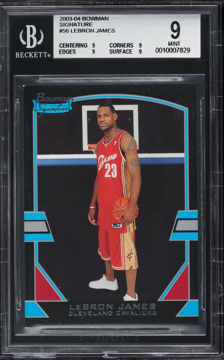 2003 Bowman Signature LeBron James ROOKIE /1250 #56 BGS 9 MINT on