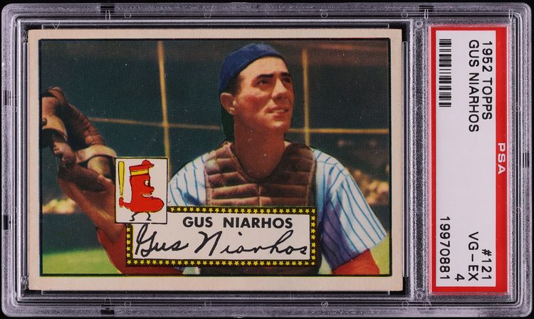 1952 Topps Gus Niarhos #121 PSA 4 VGEX