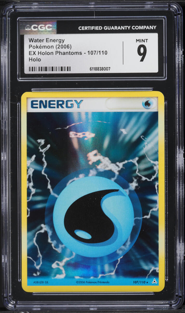 2006 Pokemon EX Holon Phantoms Holo Water Energy #107 CGC 9 MINT