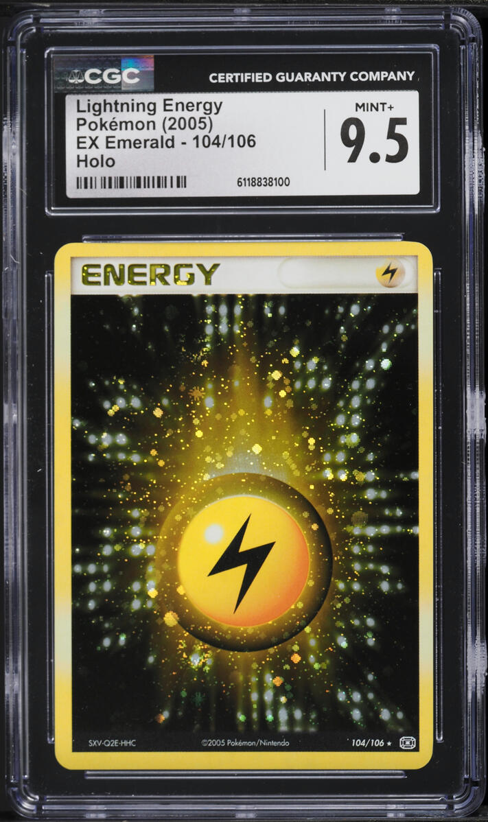 2005 Pokemon EX Emerald Holo Lightning Energy #104 CGC 9.5 MINT+