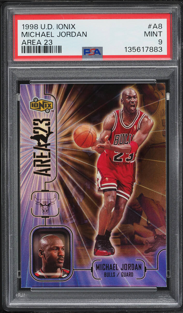 1998 Upper Deck Ionix Area 23 Michael Jordan #A8 PSA 9 MINT