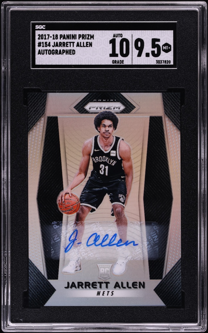 2017 Panini Prizm Jarrett Allen ROOKIE AUTO #154 SGC 9.5 MINT+
