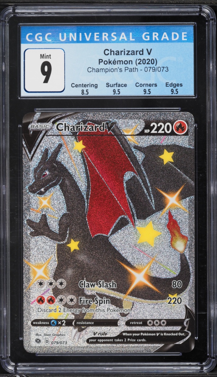 2020 Pokemon Sword & Shield Champion's Path Full Art Charizard V #79 CGC 9 MINT