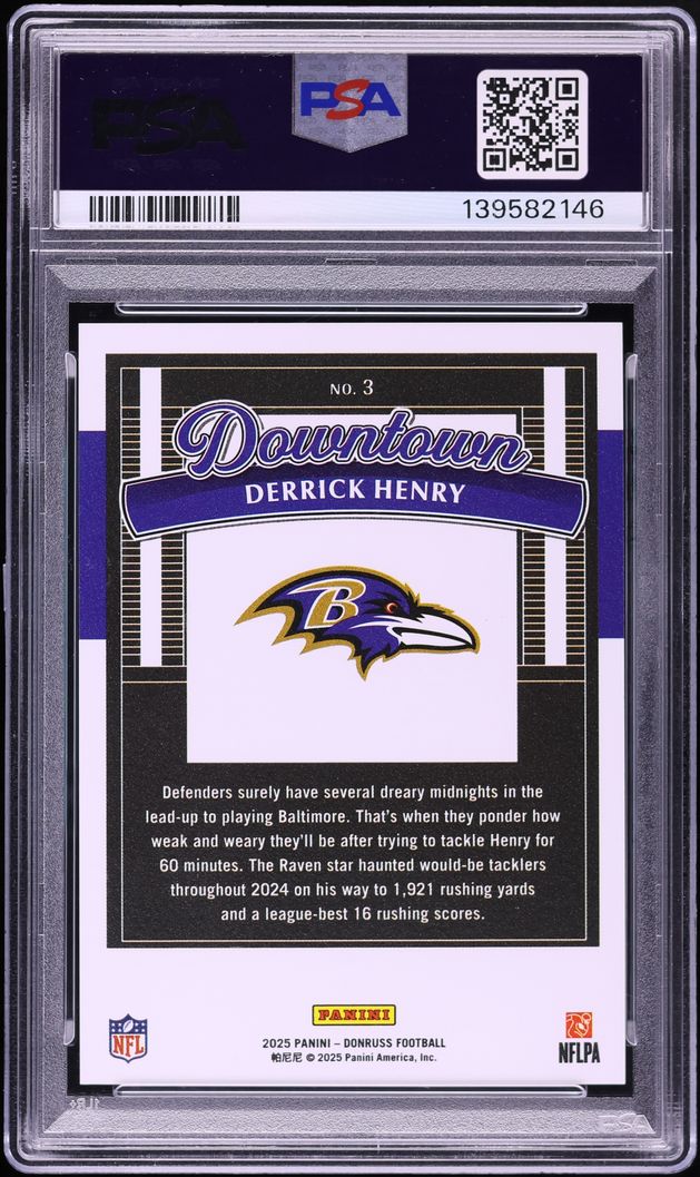 2025 Donruss Downtown Derrick Henry #3 PSA 9 MINT