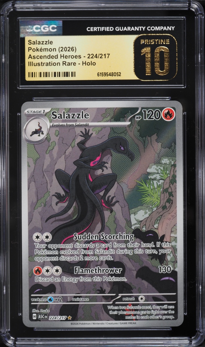 2026 Pokemon Mega Evolution Ascended Heroes IR Salazzle #224 CGC 10 PRISTINE