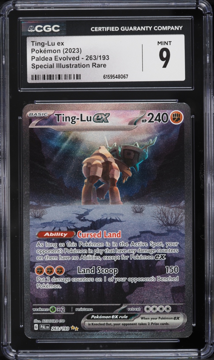 2023 Pokemon Scarlet & Violet Paldea Evolved SIR Ting-Lu ex #263 CGC 9 MINT