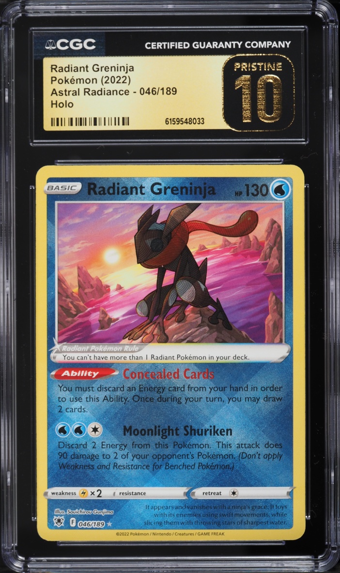 2022 Pokemon Sword & Shield Astral Radiance Holo Radiant Greninja #46 CGC 10 PRISTINE