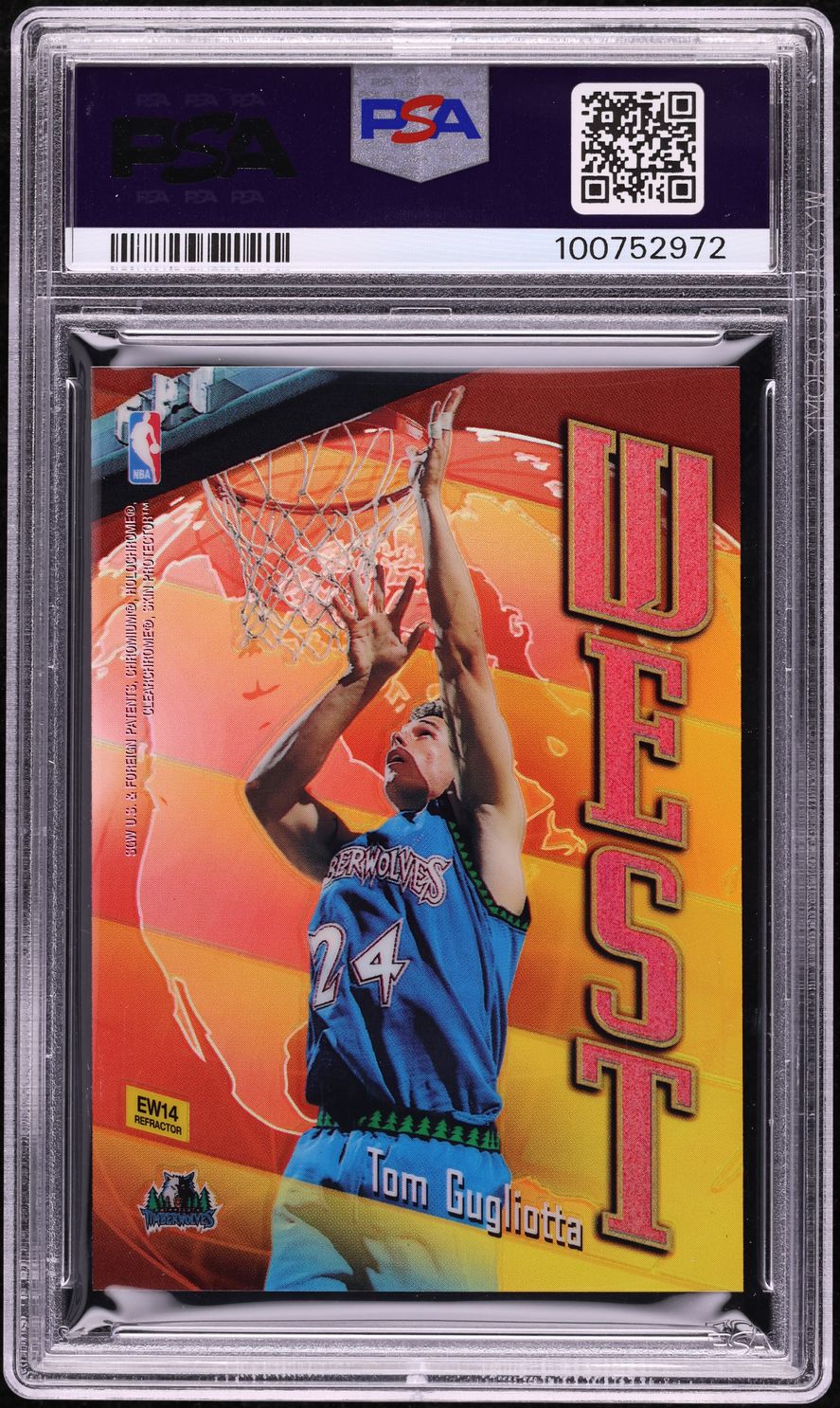 1998 Topps East West Refractor Anthony Mason Tom Gugliotta #EW14 PSA 10 GEM MINT