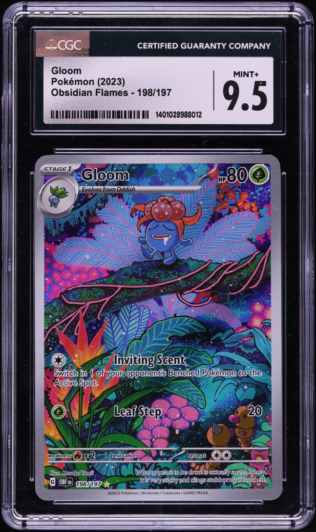 2023 Pokemon Scarlet & Violet Obsidian Flames IR Gloom #198 CGC 9.5 MINT+