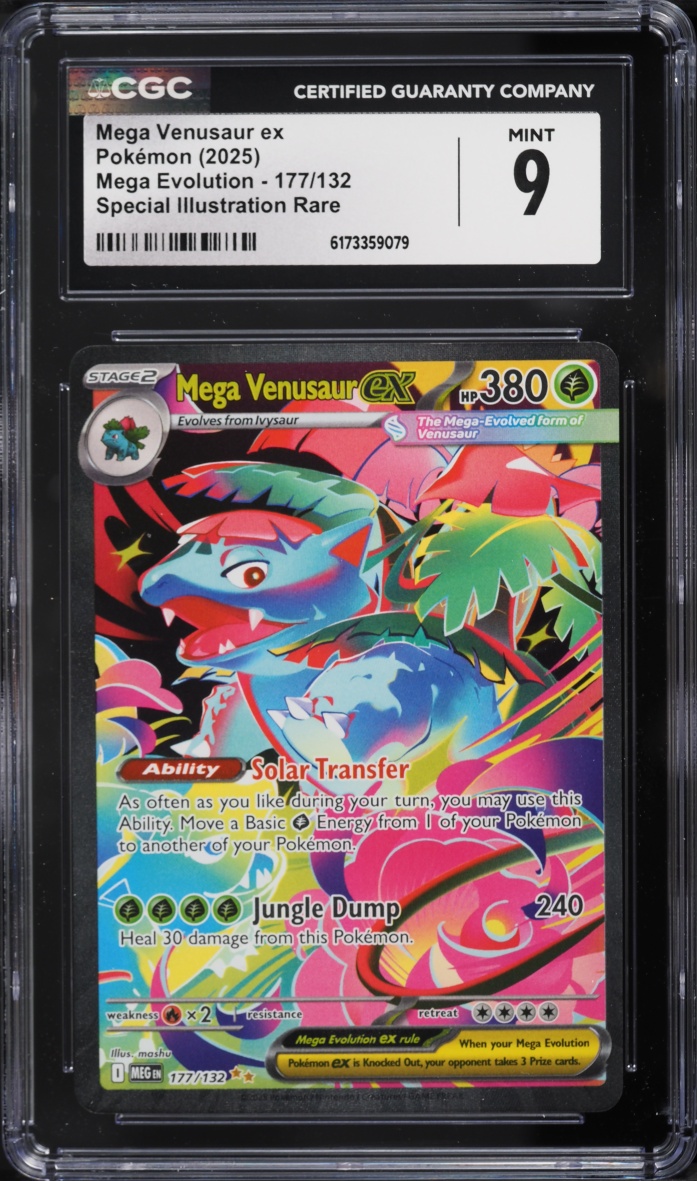 2025 Pokemon Mega Evolution SIR Mega Venusaur ex #177 CGC 9 MINT