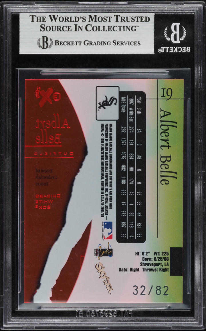 1998 Skybox E-X2001 Essential Credentials Future Albert Belle /82 #19 BGS 8.5 - Photo 2