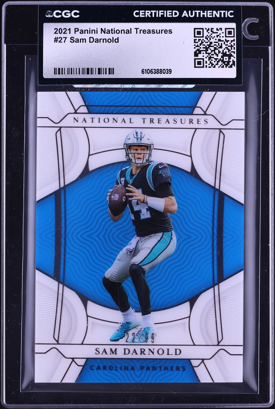 2021 National Treasures Sam Darnold /99 #27 CGC AUTH on Fanatics Collect