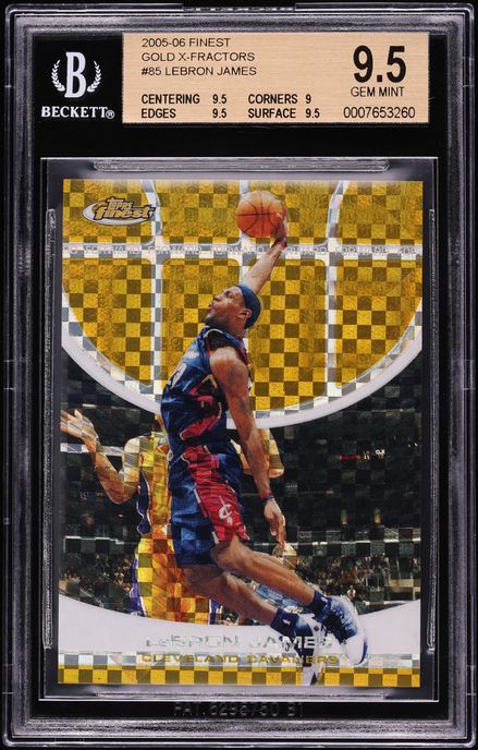 2005 Finest Gold Xfractor LeBron James JSY # 23/29 #85 BGS 9.5 GEM MINT - Photo 1