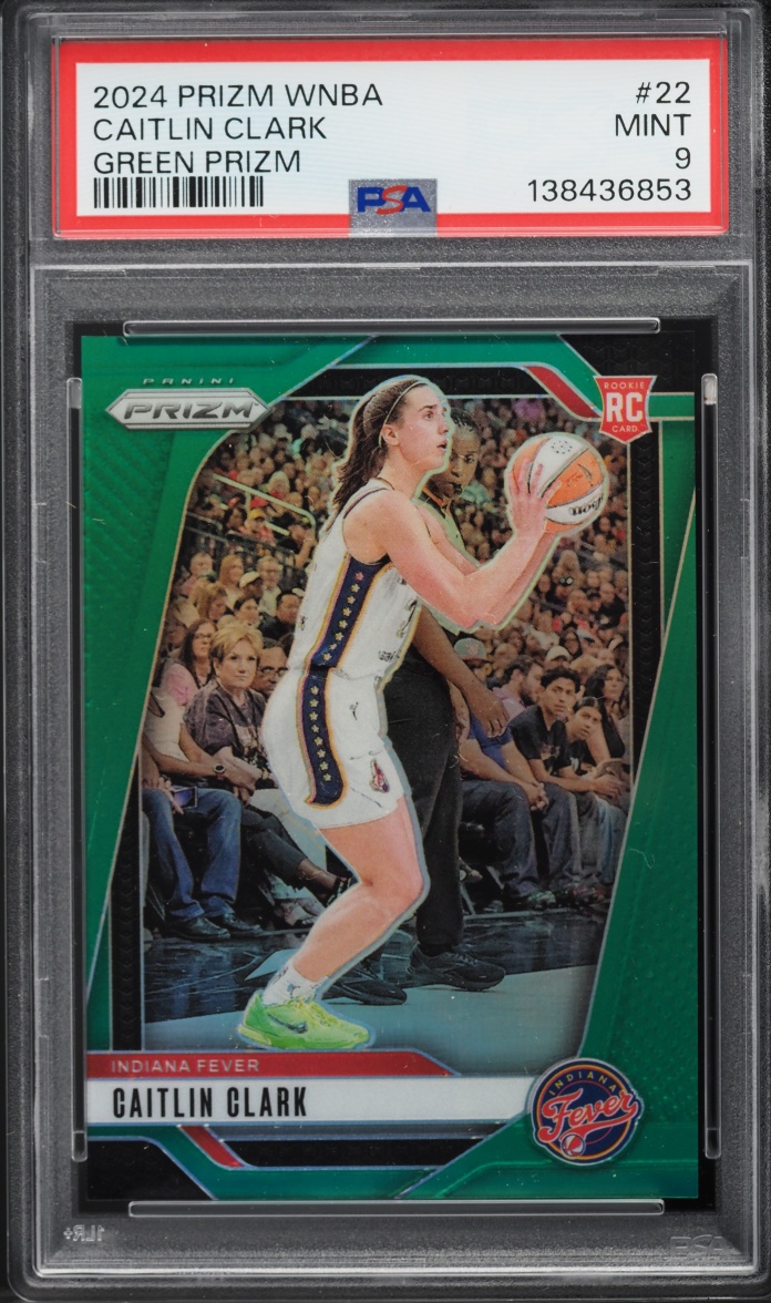 2024 Panini Prizm WNBA Green Caitlin Clark ROOKIE #22 PSA 9 MINT