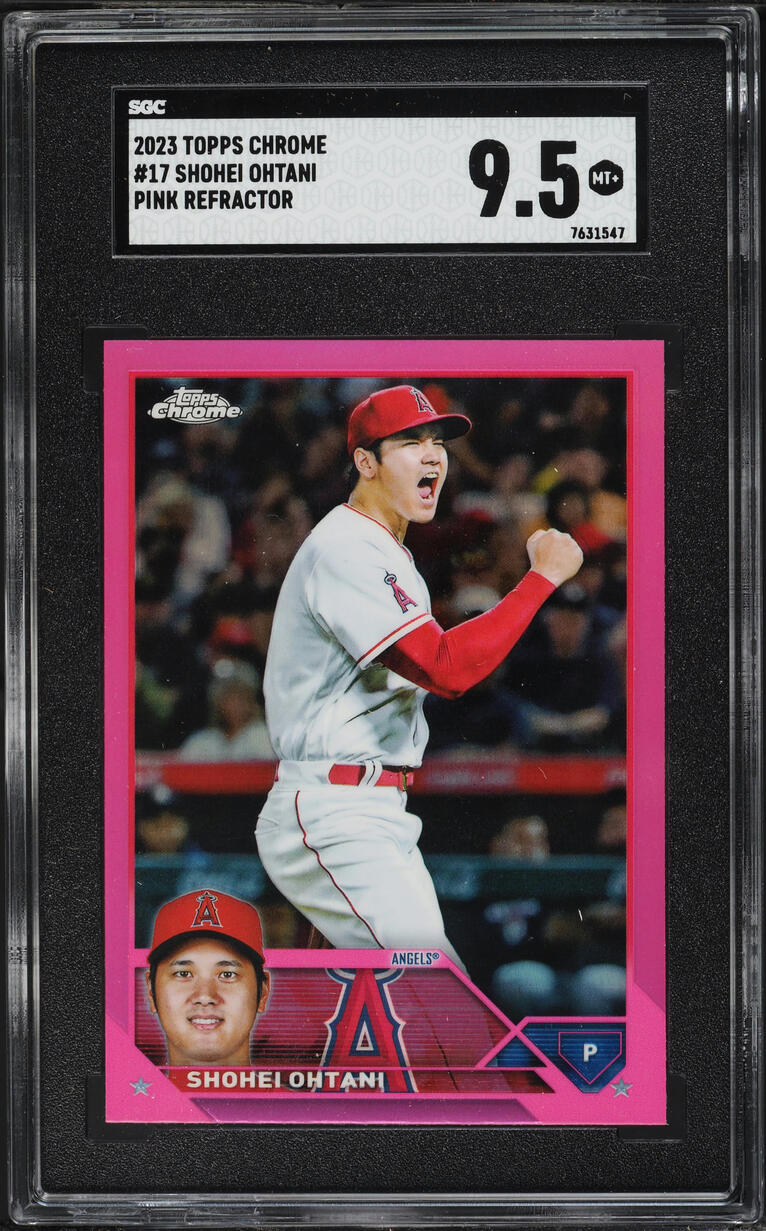 2023 Topps Chrome Pink Refractor Shohei Ohtani #17 SGC 9.5 MINT+