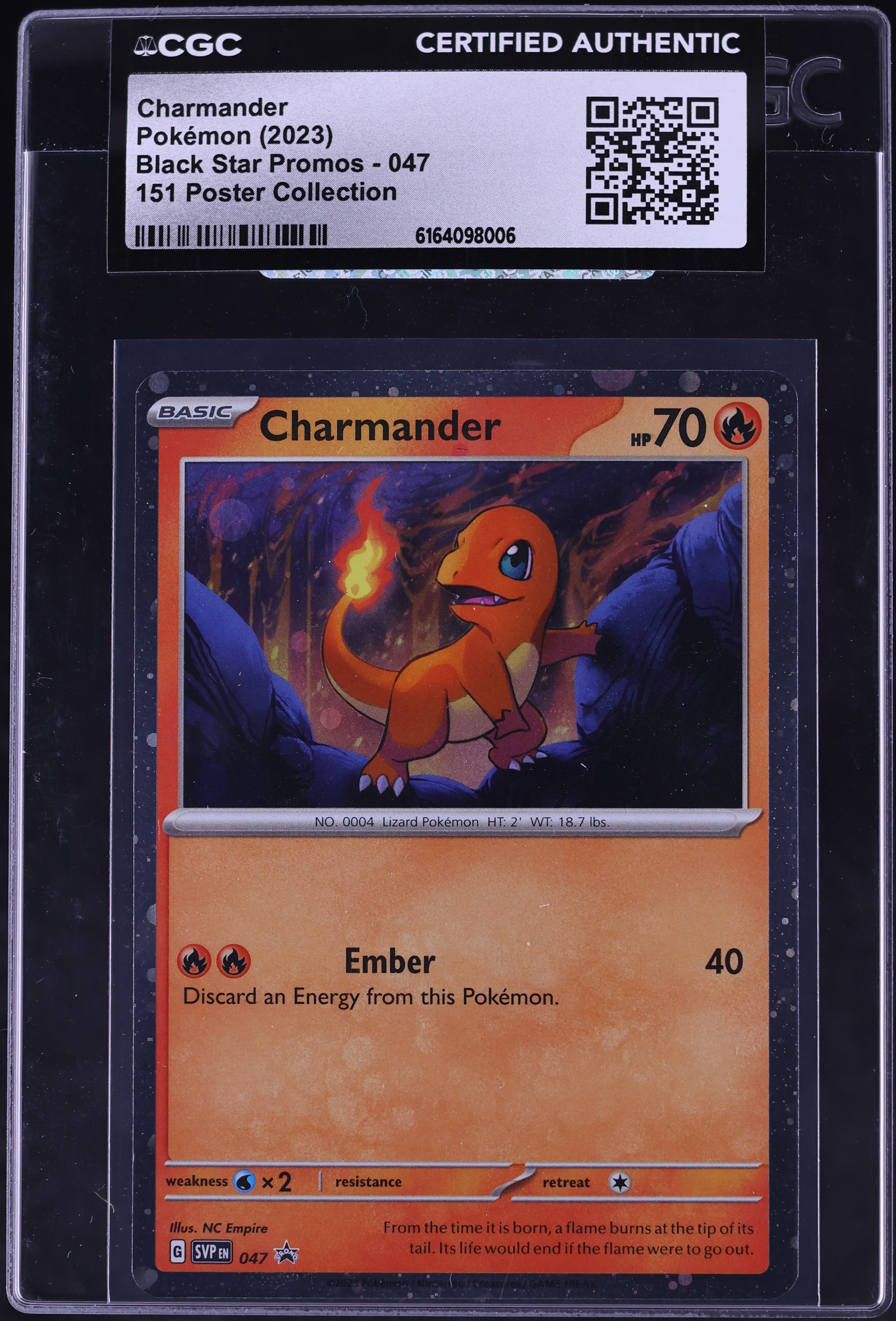 2023 Pokemon Scarlet & Violet Promo 151 Poster Collection Charmander #47 CGC AUTH