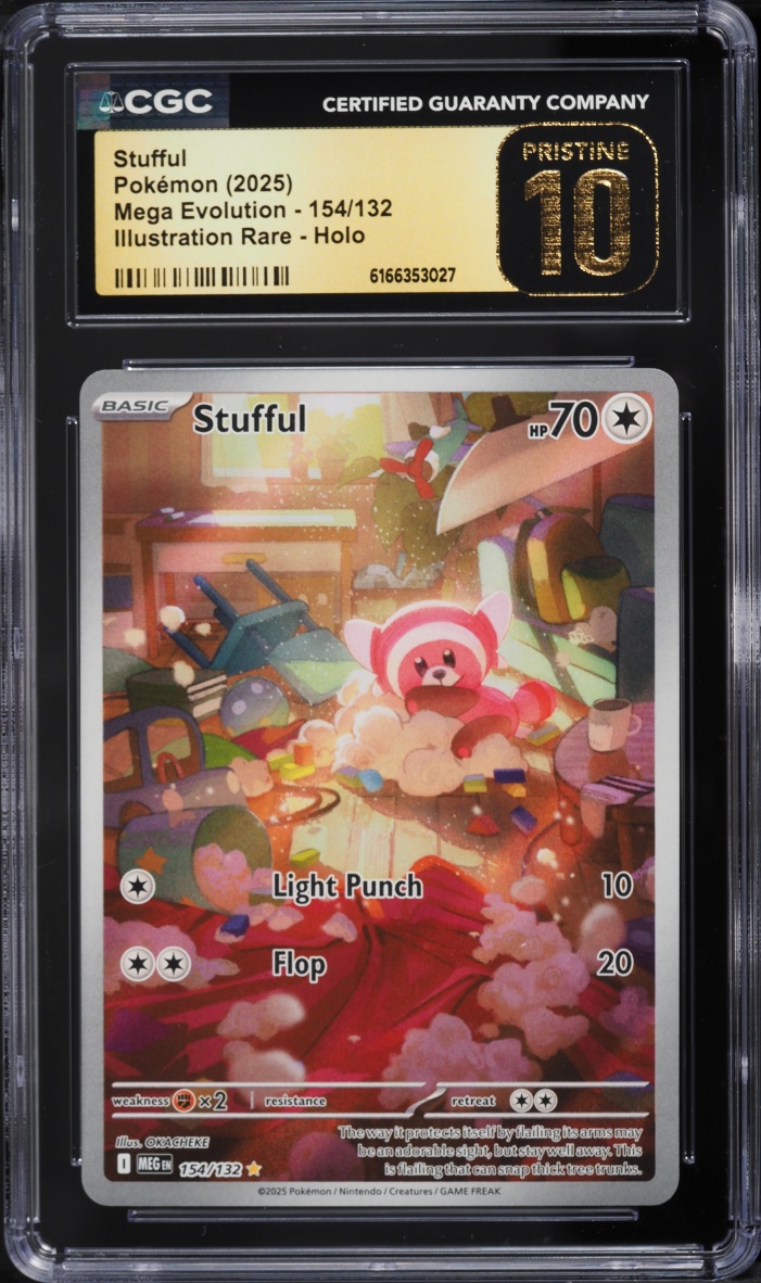 2025 Pokemon Mega Evolution IR Stufful #154 CGC 10 PRISTINE