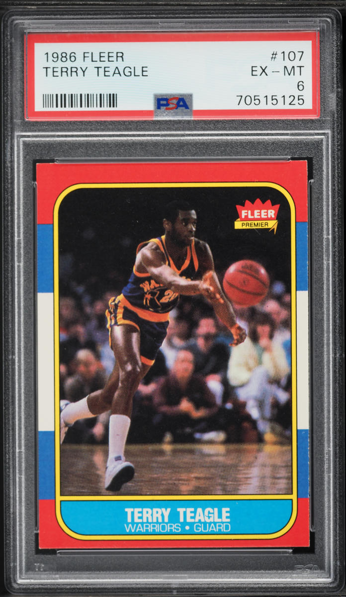 1986 Fleer Basketball Terry Teagle #107 PSA 6 EXMT