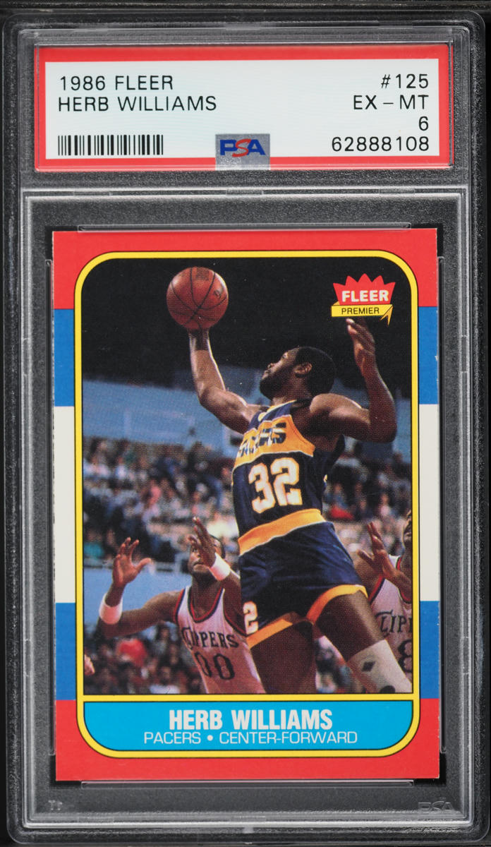 1986 Fleer Basketball Herb Williams #125 PSA 6 EXMT