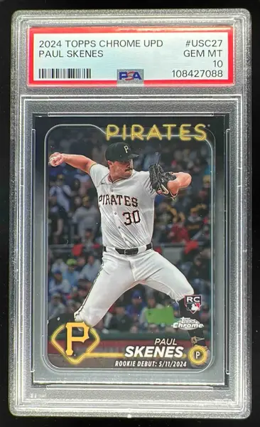 2024 Topps Chrome Update #USC27 Paul Skenes RC PSA 10 on