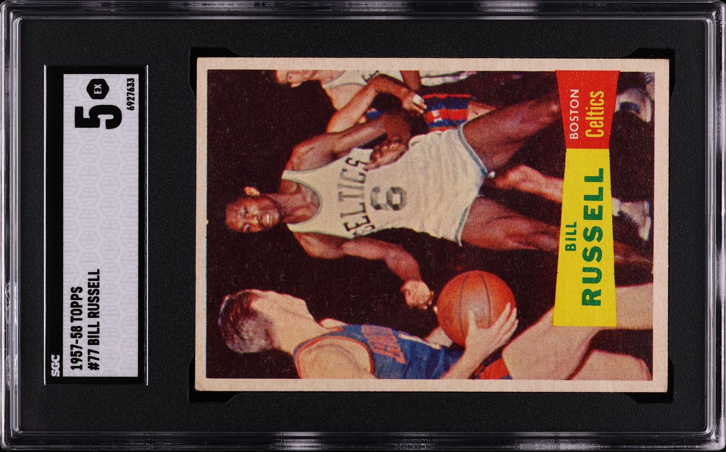 1957 Topps Basketball Bill Russell SP ROOKIE #77 SGC 5 EX