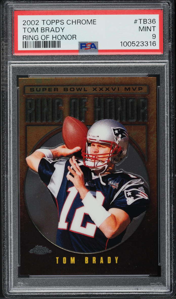2002 Topps Chrome Ring Of Honor Tom Brady #TB36 PSA 9 MINT