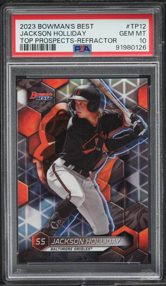 Jackson Holliday 2024 Topps Finest Baseball's Finest Blue Rookie RC Orioles