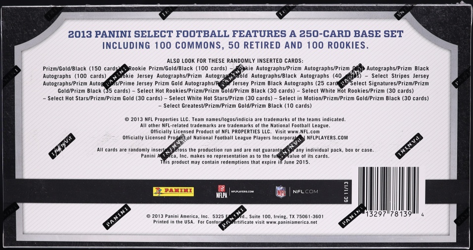 2013 Select Football Sealed Hobby Box, 14ct Packs - Photo 2