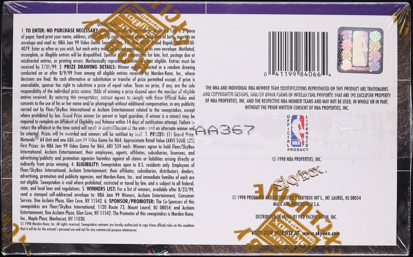 1998 Metal Universe Basketball Sealed Hobby Box, 24ct Packs - Photo 2