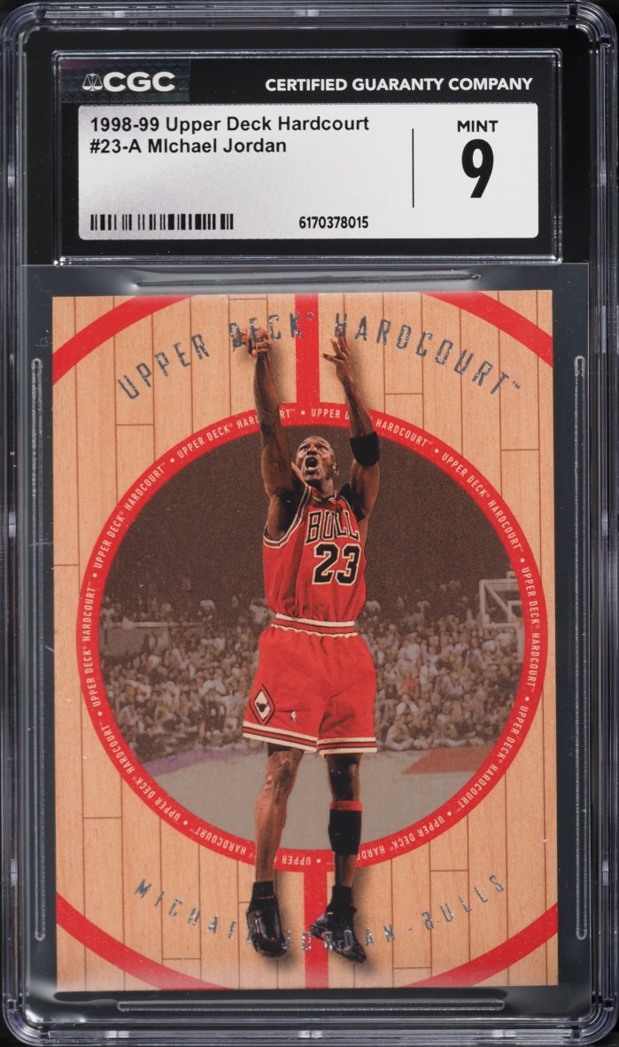 1998 Upper Deck Hardcourt Michael Jordan #23-A CGC 9 MINT