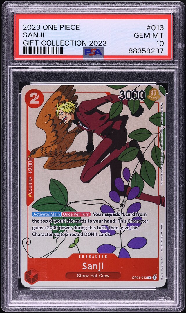 2023 One Piece Gift Collection Sanji #OP01-013 PSA 10 GEM MINT - Main Image