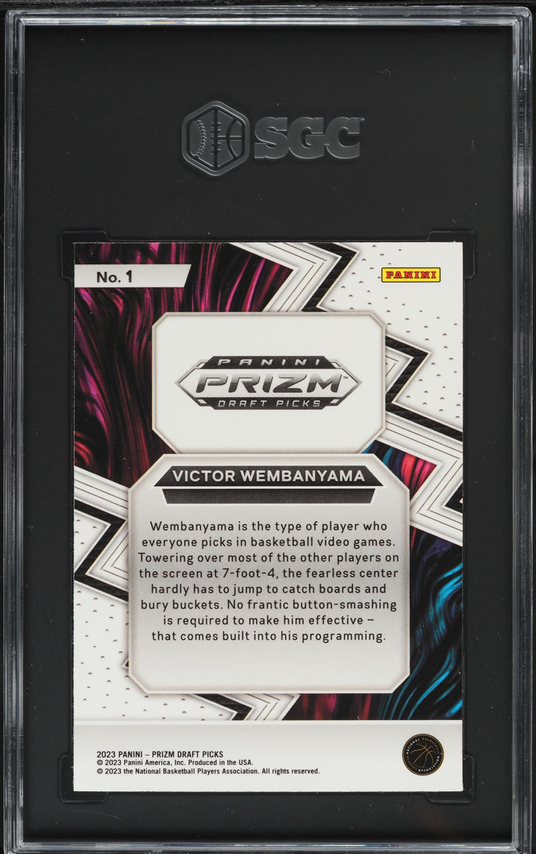 2023 Panini Prizm Draft Fearless Victor Wembanyama ROOKIE #1 SGC 10 GEM MINT